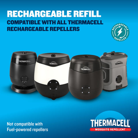 Thermacell Patio Shield bundle with refill and user guide for outdoor protection.