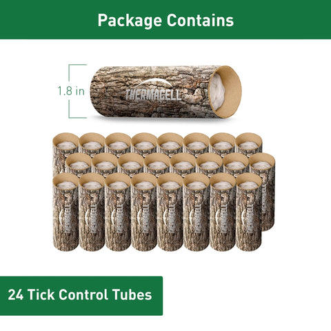Thermacell Tick Control Tubes yard setup demonstrates placement to cover outdoor spaces.