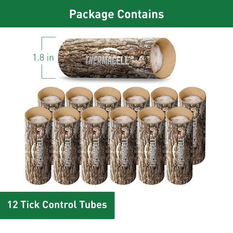 Thermacell Tick Control Tubes close-up highlights simple, mess-free tick control.
