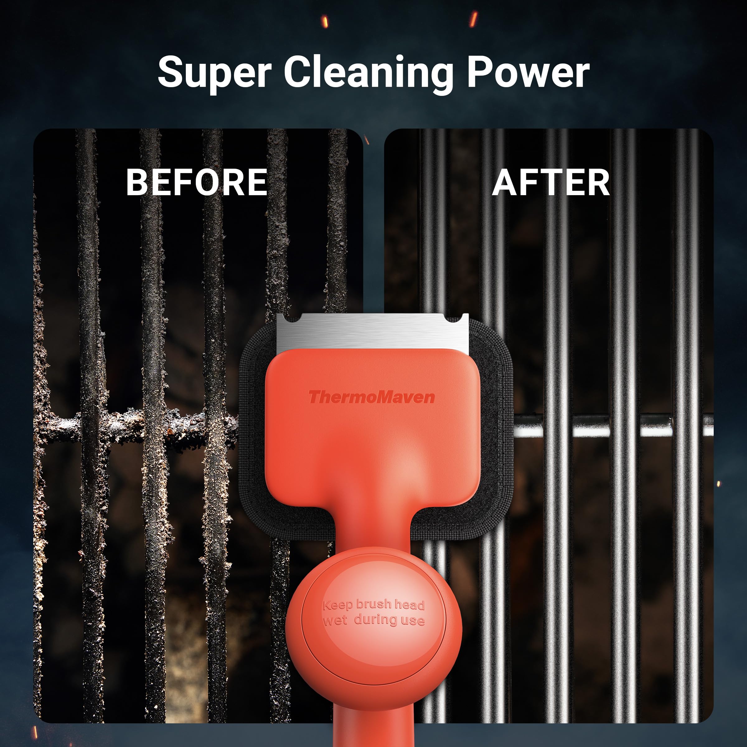 ThermoMaven dishwasher-safe cleaning head makes upkeep quick.