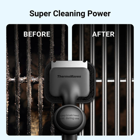 ThermoMaven ergonomic handle highlights comfortable grip during cleaning