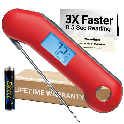 Anti-slip back of ThermoMaven thermometer helps secure placement when magnetized