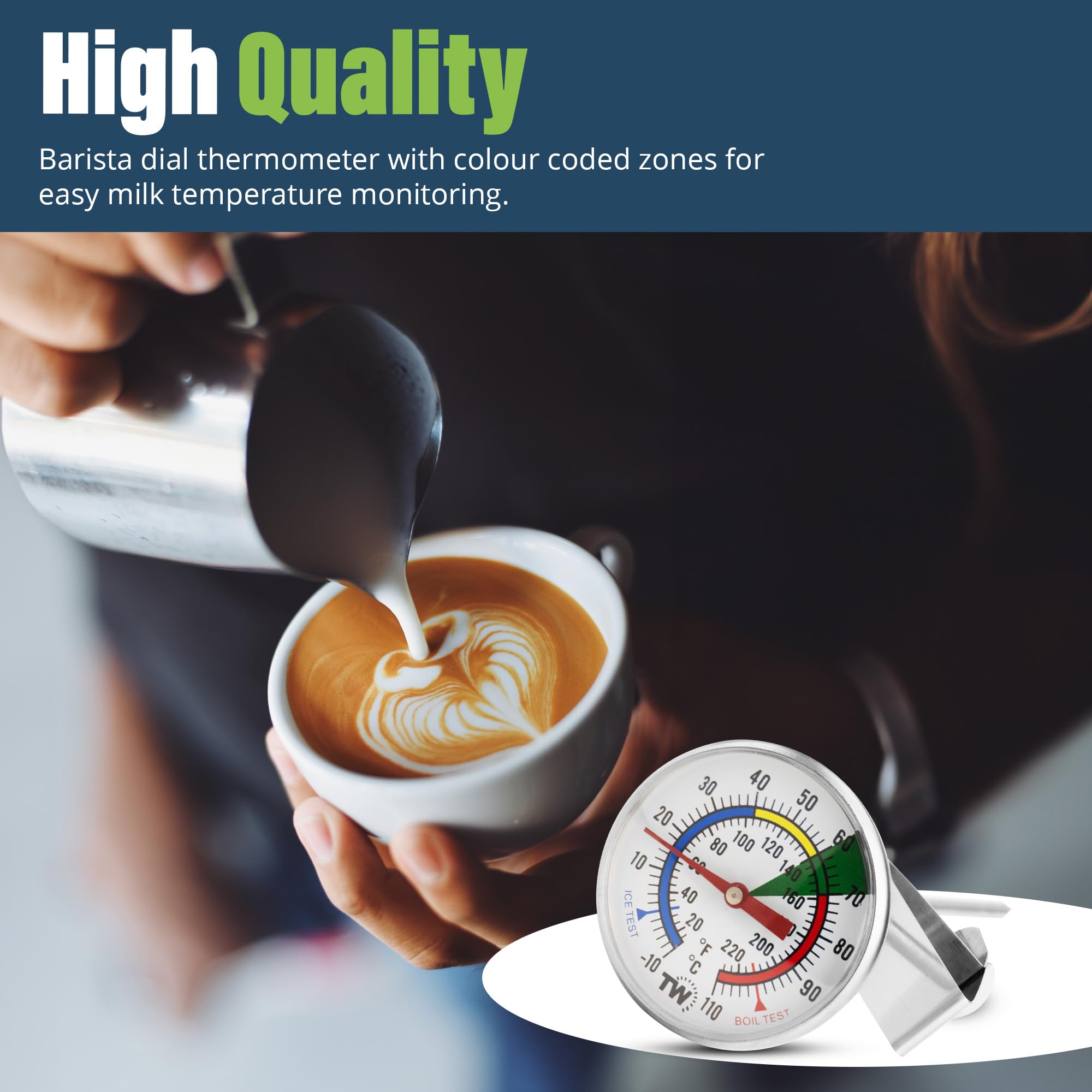 Thermometer World clip bar keeps the thermometer within reach.