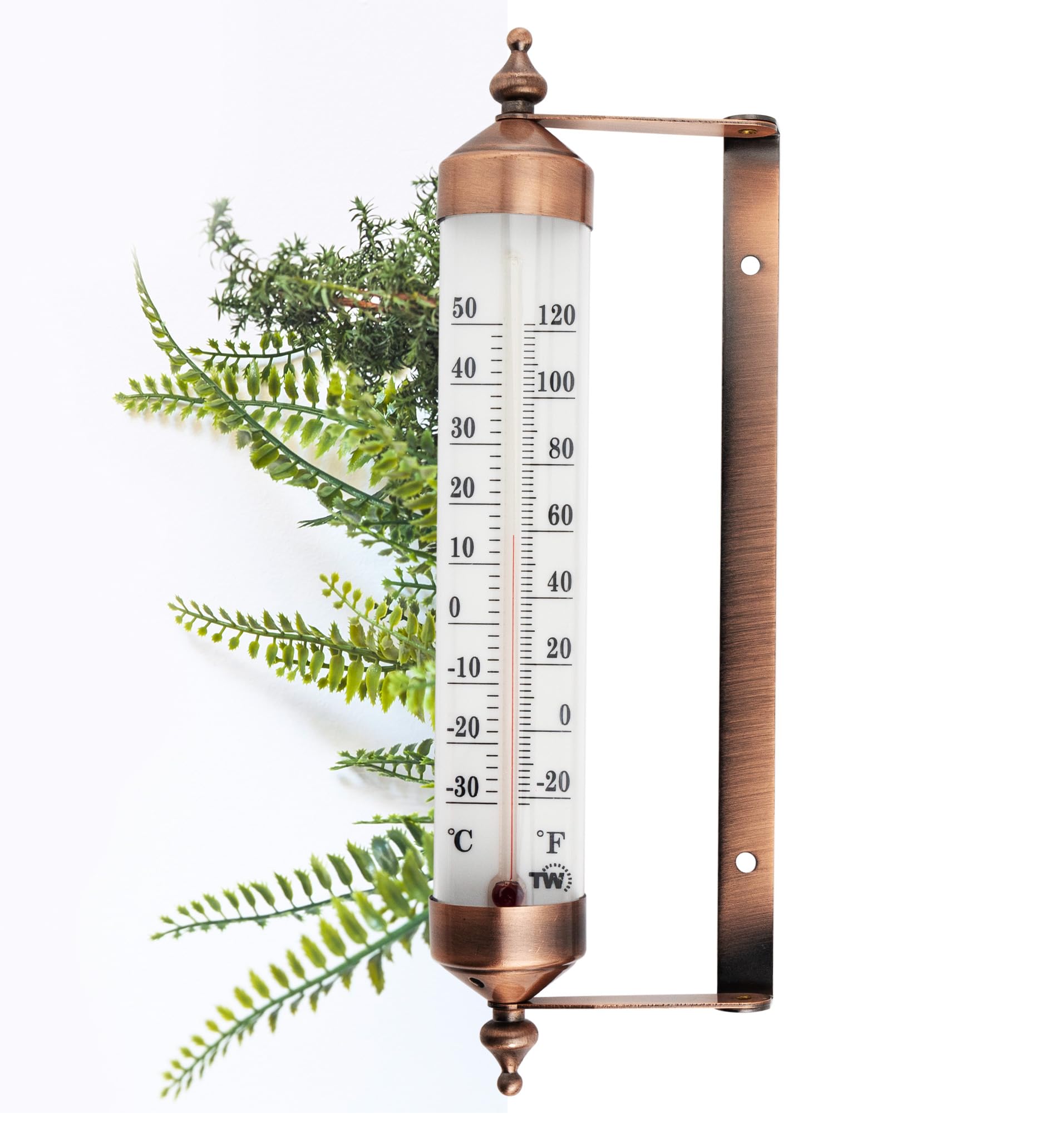 Thermometer World wall installation ready for simple mounting.