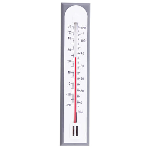 Thermometer World wall-mount thermometer showing a clear room temperature reading.