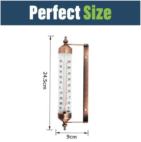 Thermometer World weatherproof outdoor thermometer withstands all seasons.
