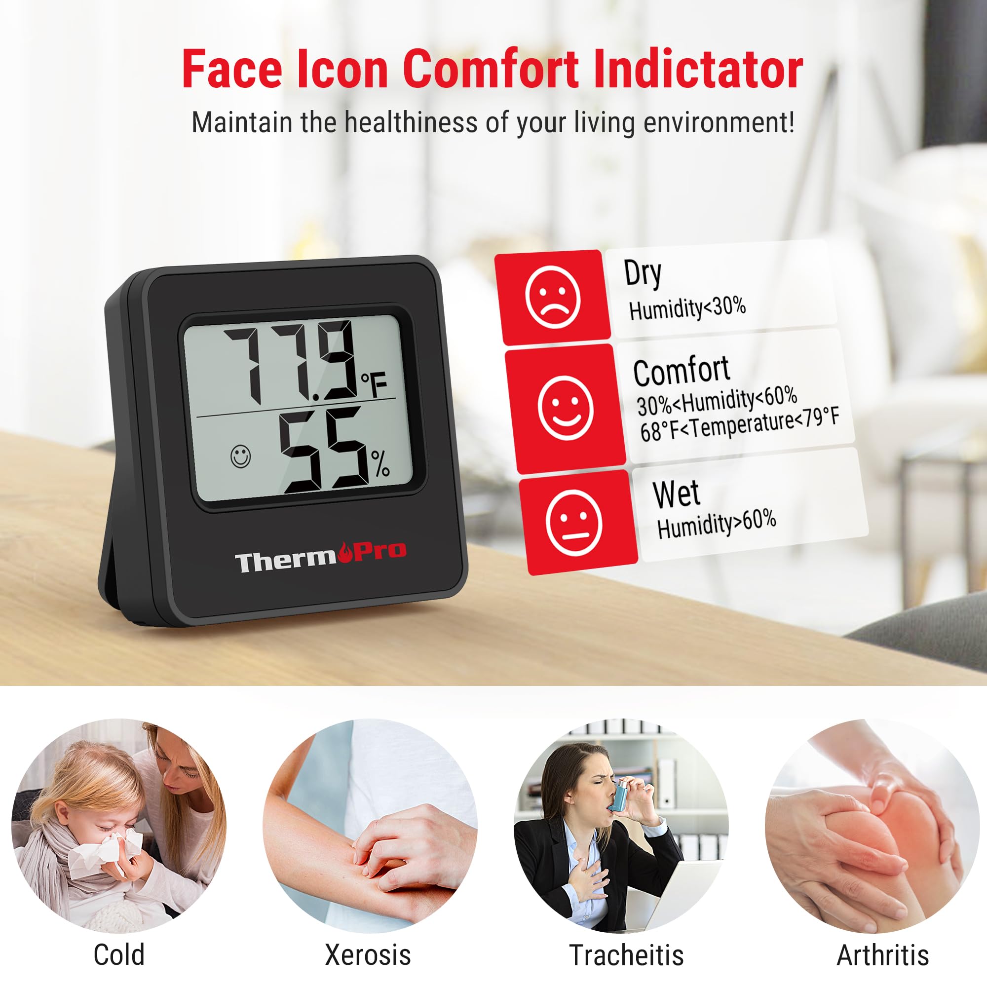 ThermoPro TP157 low-power design extends battery life for months of use.