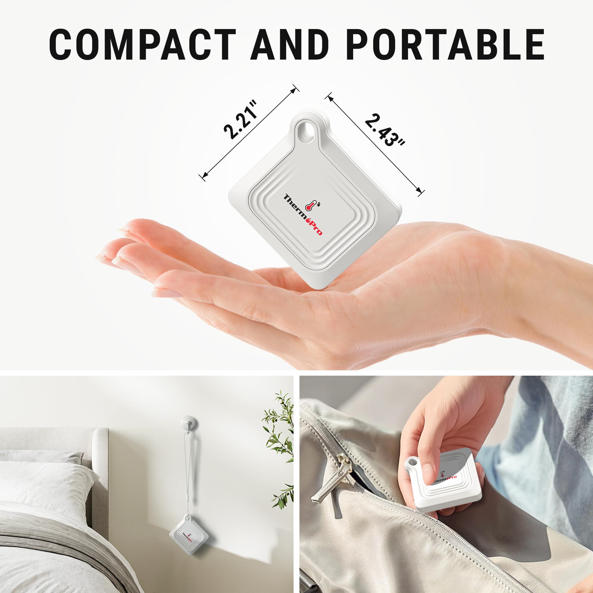 ThermoPro TP351 compact design fits in tight spaces.
