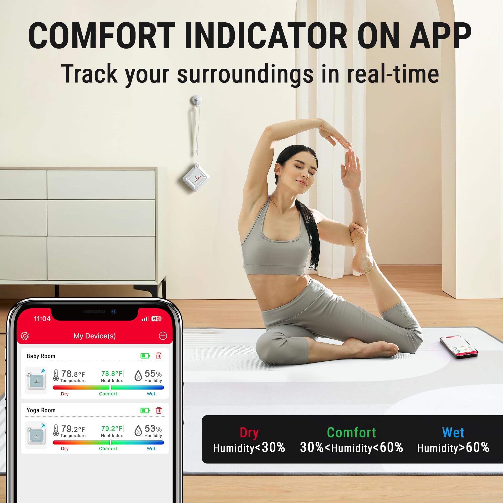 ThermoPro TP351 humidity sensor with fast 10-second refresh.