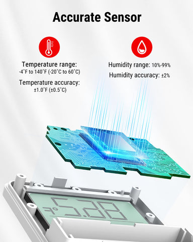 ThermoPro TP357 stores up to one year of data with easy-to-read graphs.