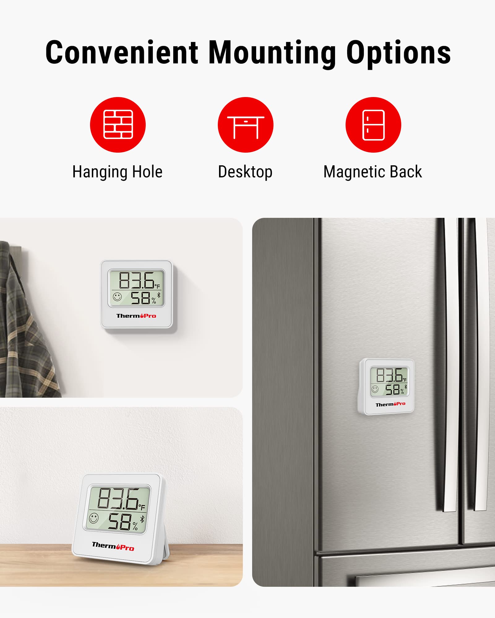 ThermoPro TP357 is simple to install and position anywhere.