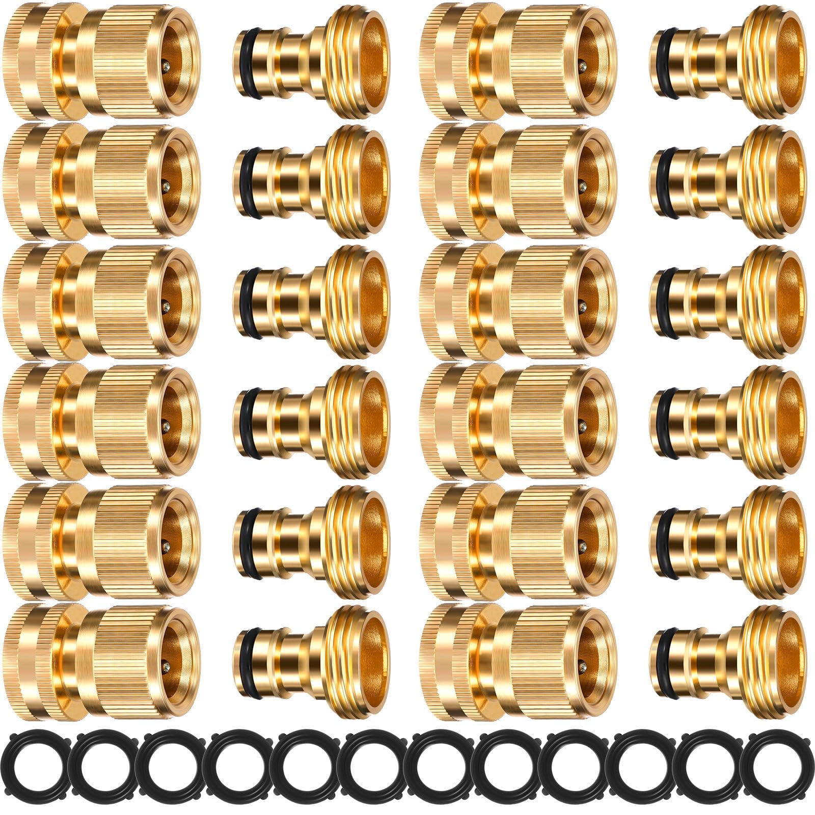 Therwen 12 sets garden hose connectors for versatile watering setups and quick changes