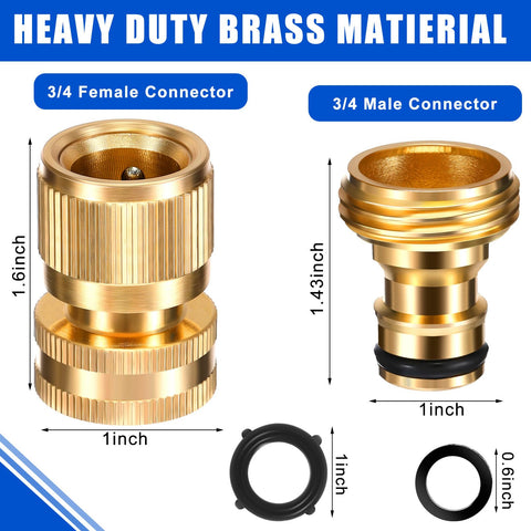 Therwen brass 3/4-inch connectors showcasing sturdy construction and durability