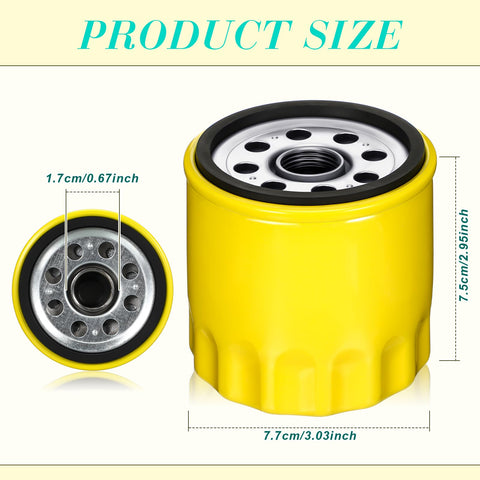 Therwen oil filter size specs show 3-1/8 inch height and 3 inch diameter