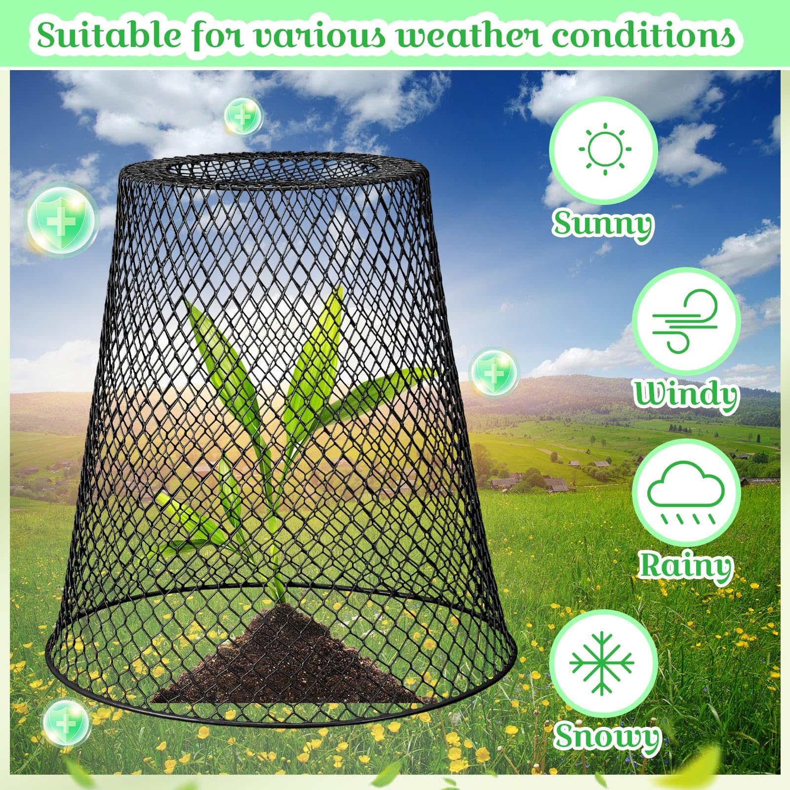 Therwen plant protector indoor outdoor provides a barrier against curious wildlife.