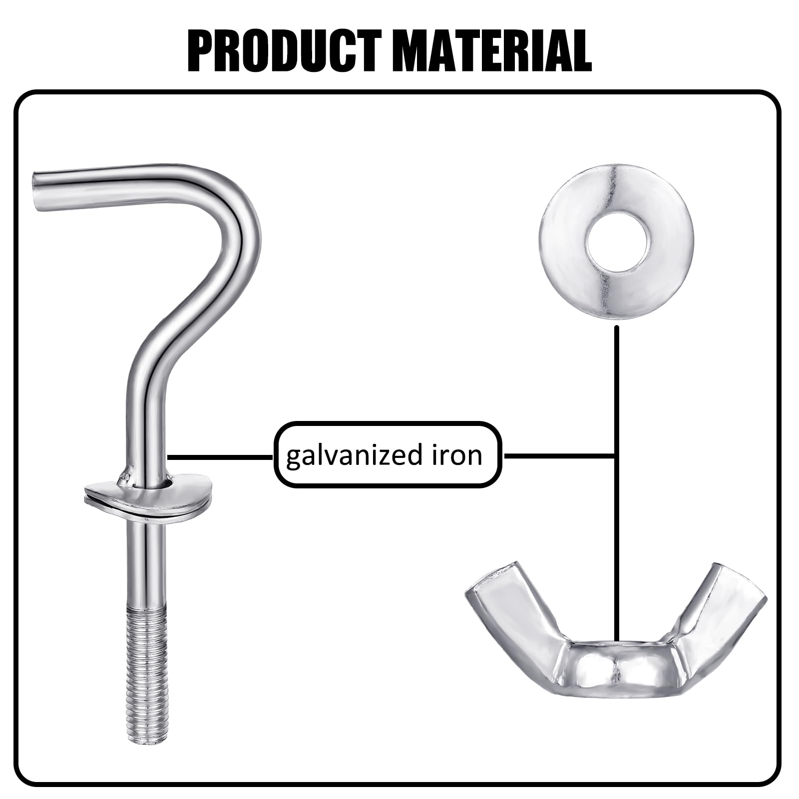 Therwen umbrella screw knobs designed for strong hammock installation.