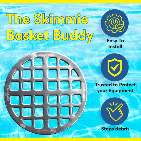 The Skimmie Basket Buddy helps protect your pool investment by keeping water clearer