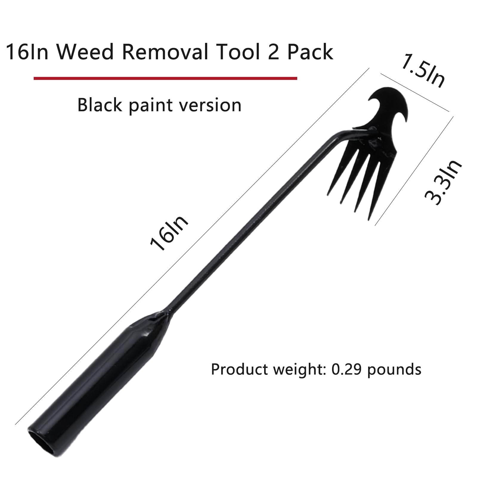 Theuzi weed puller tool manganese steel offers durable, rust resistant performance for long use.