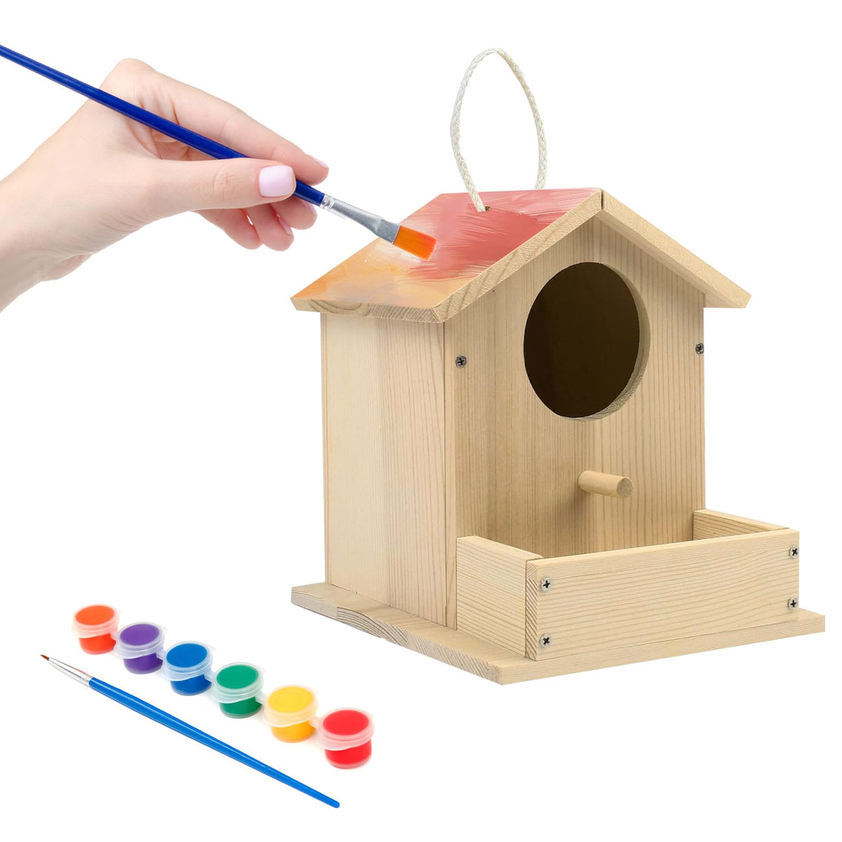 Thick&Thin Bird House Kit for adults, easy assembly.