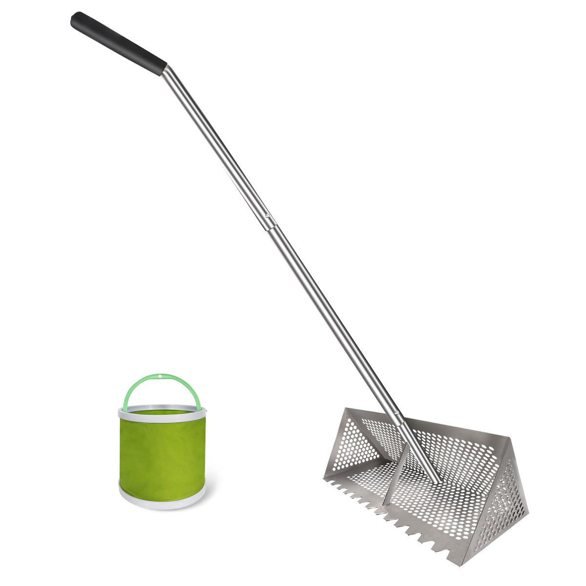 THILEMON Sand Flea Rake Pro with 304 stainless steel and 15.8 inch wide basket for efficient sand collection