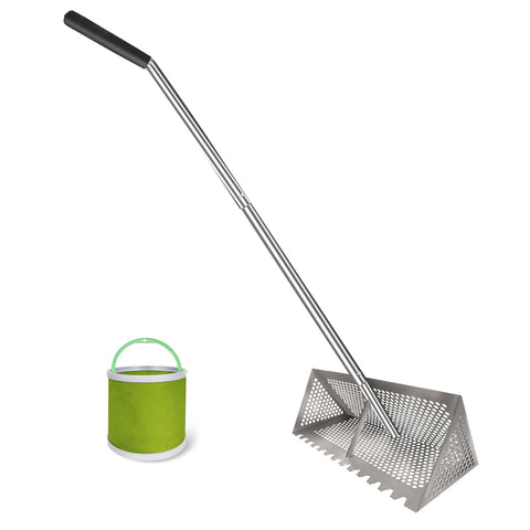 THILEMON Sand Flea Rake Pro with 304 stainless steel and 15.8 inch wide basket for efficient sand collection