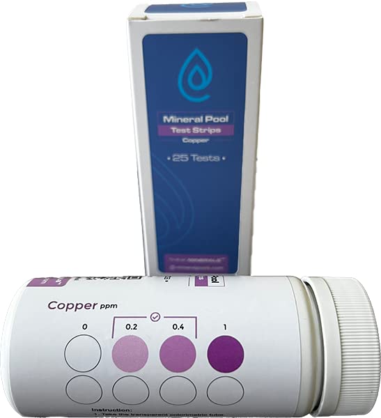 Think Minerals copper test strips test tube; includes sample tube for testing.