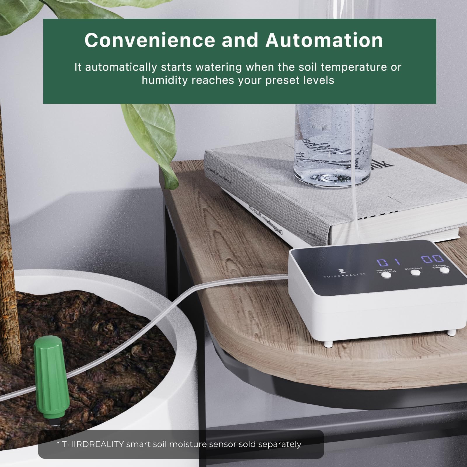 ThirdReality Zigbee watering kit remote-control use demonstrates mobile monitoring away from home.