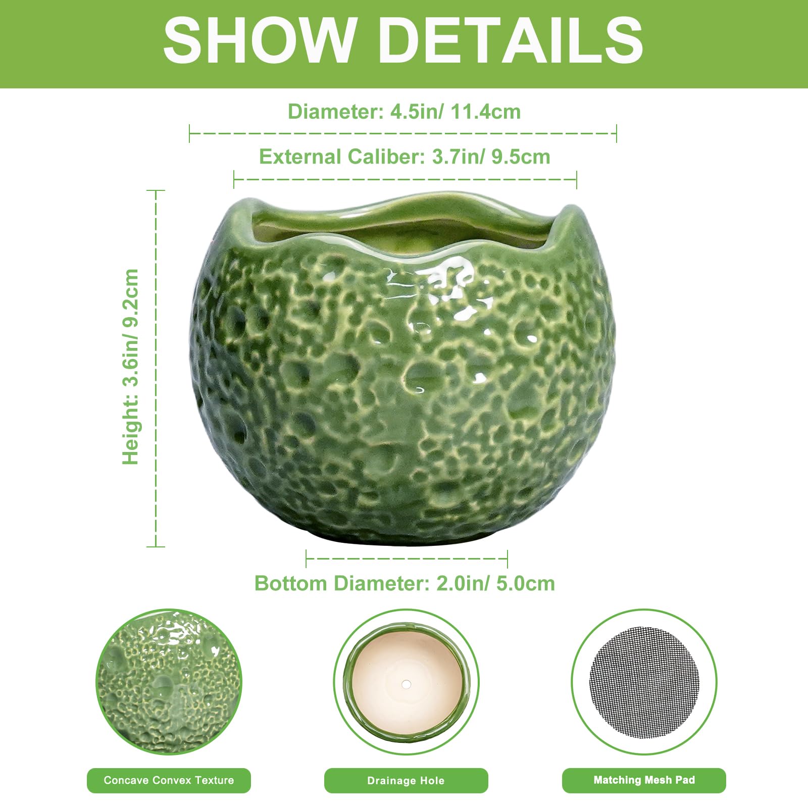 Thirtypot moon-shaped ceramic planter with textured surface elevates decor
