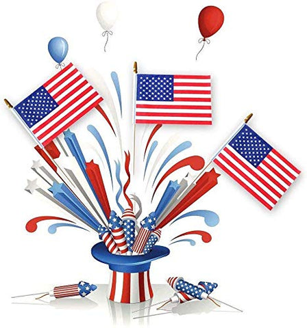 Thirty seven DAYS flag antique spear top detail for patriotic displays.