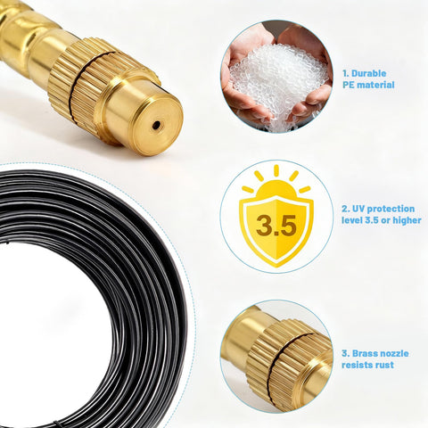 Thiswing 50ft tubing provides flexible routing around beds and containers.