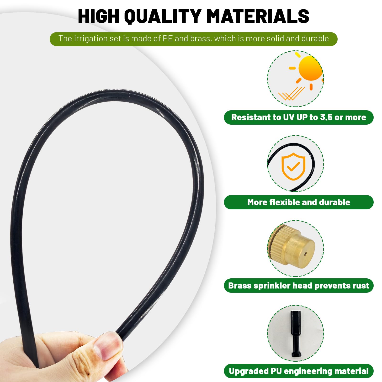 Thiswing brass misting nozzle detail highlights durable metal construction.