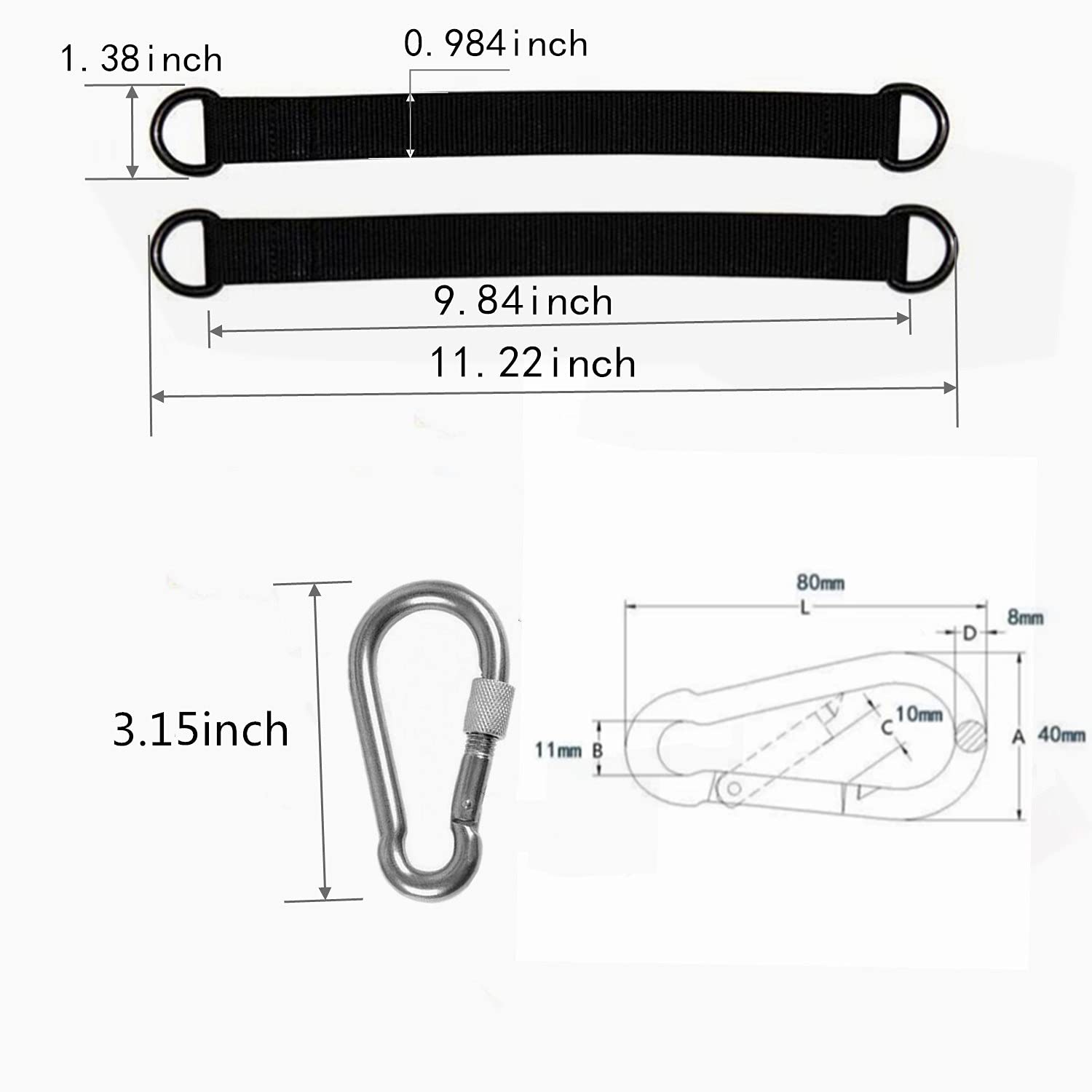 THJJSS hammock strap installation demonstrating tool-free setup