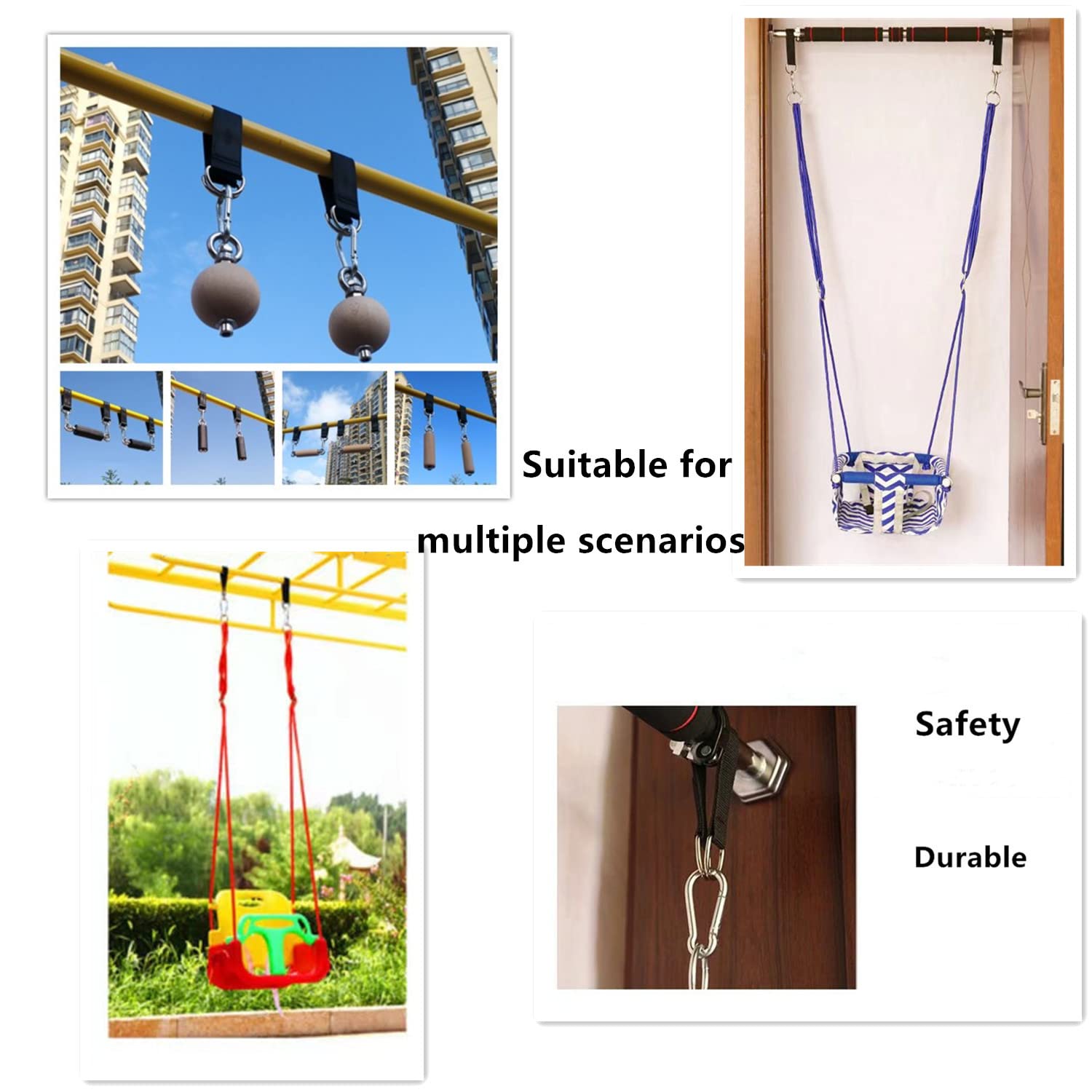 THJJSS versatile straps for hammocks, swings, yoga rings and gym gear