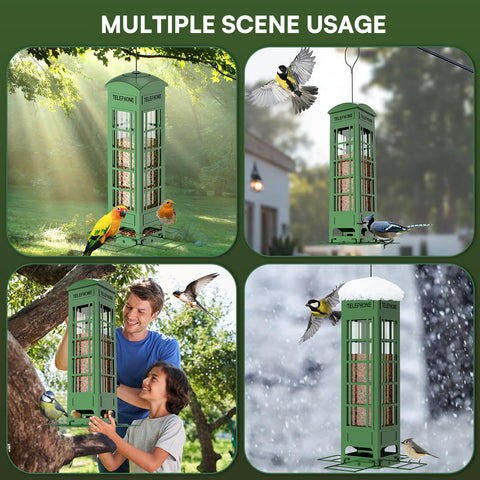 THKFUL feeder designed for outdoor hanging on balconies, branches, or poles.