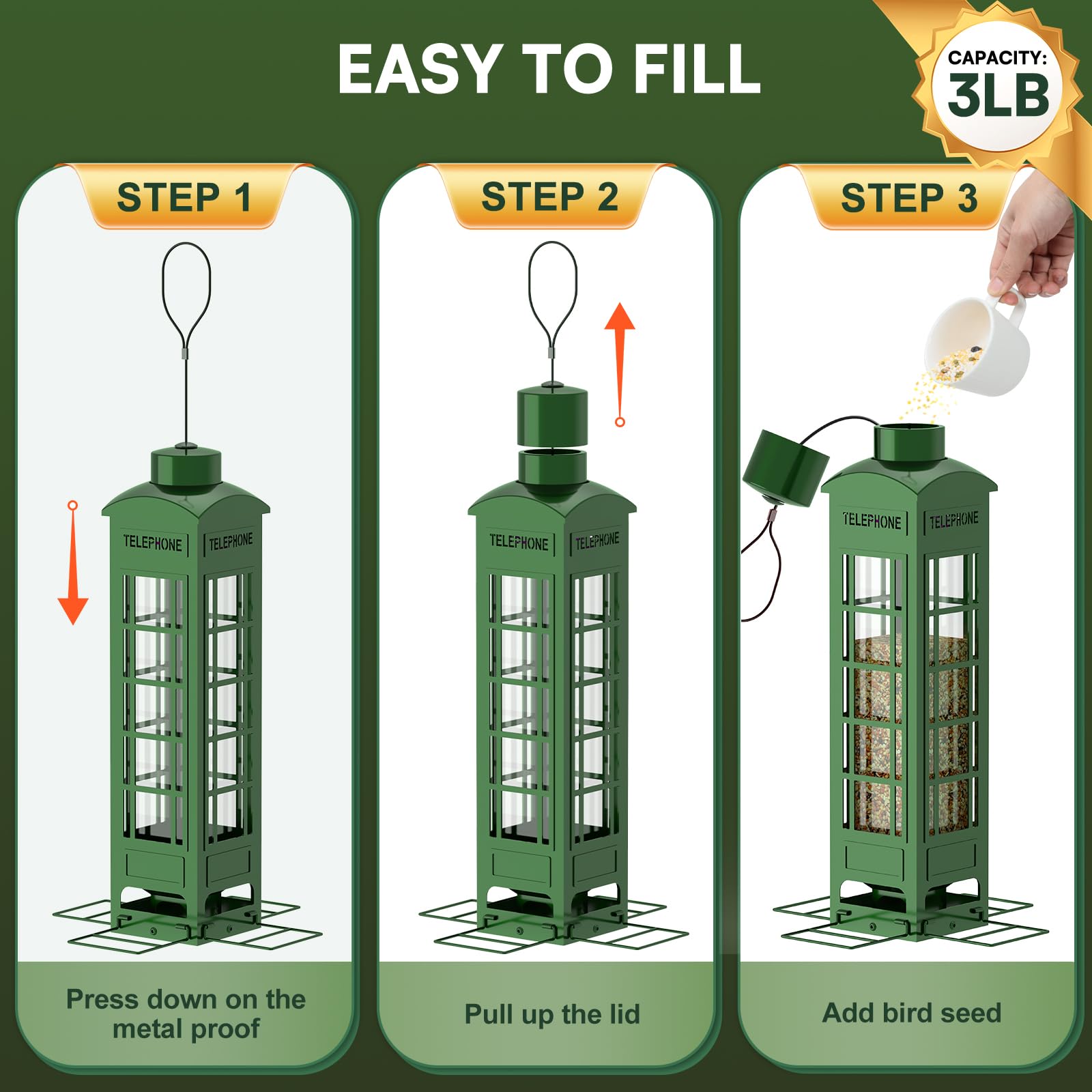 THKFUL weight-activated bird feeder makes a thoughtful gift for bird lovers.