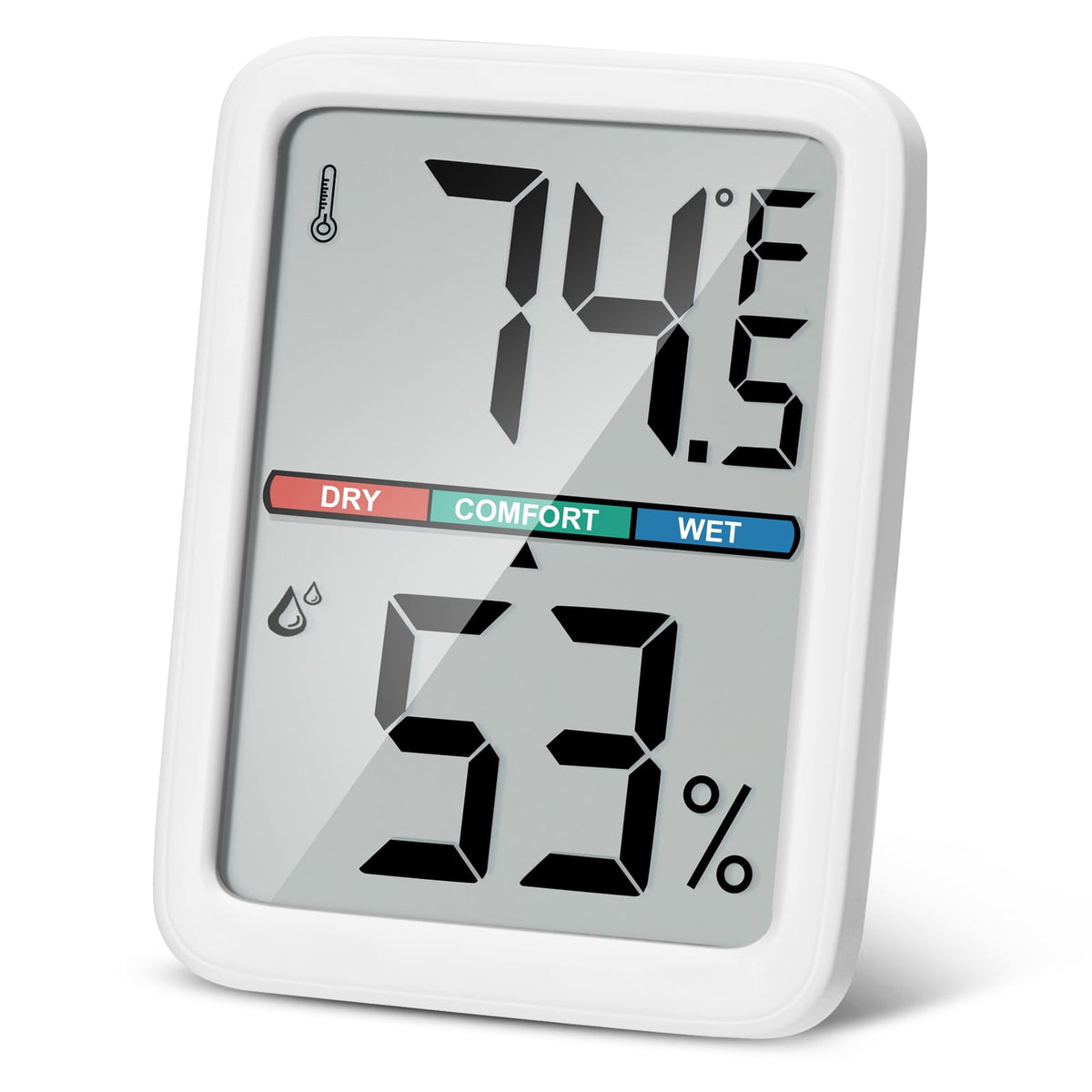 Thlevel digital thermometer hygrometer display panel with clear readings