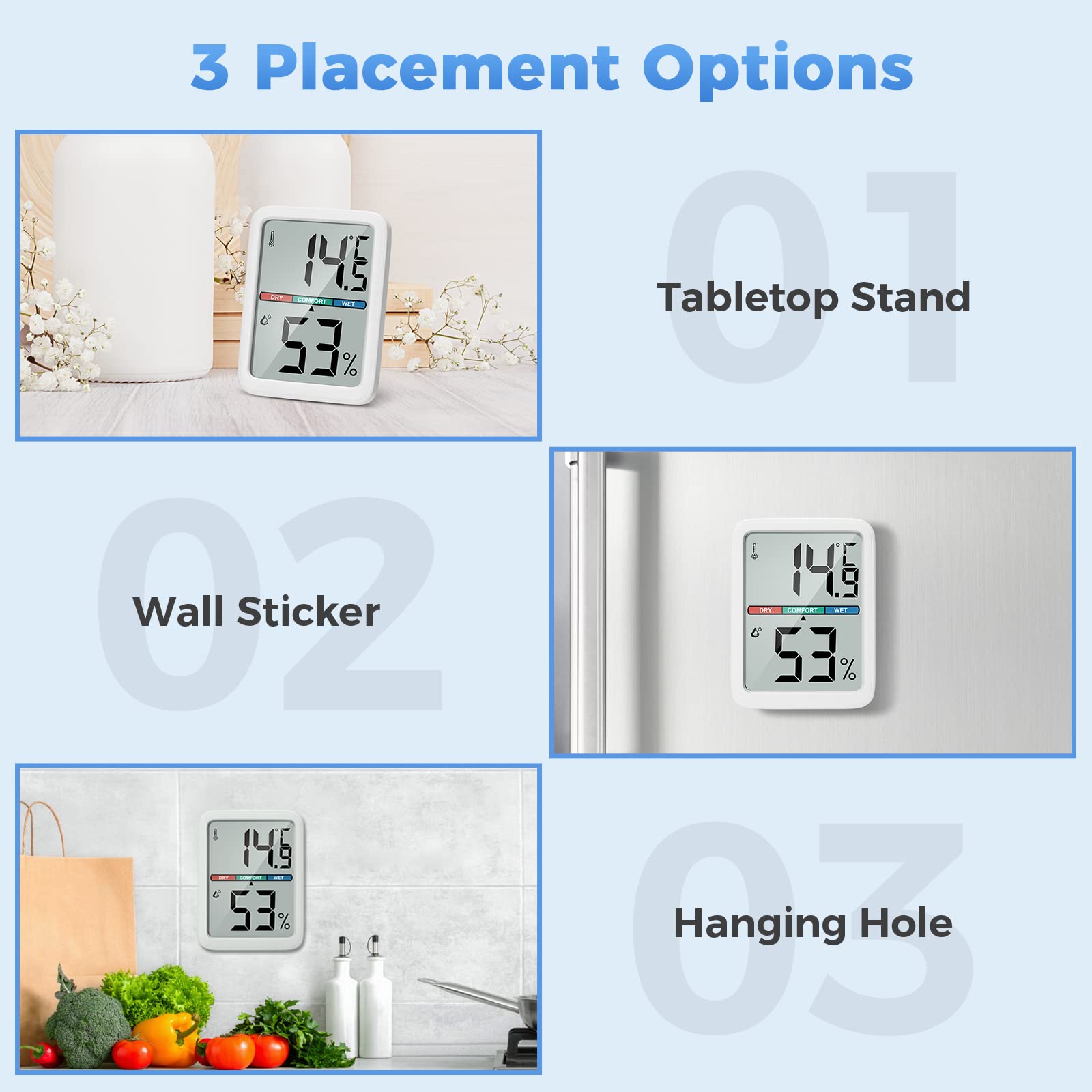Thlevel easy switch between Celsius and Fahrenheit for universal use