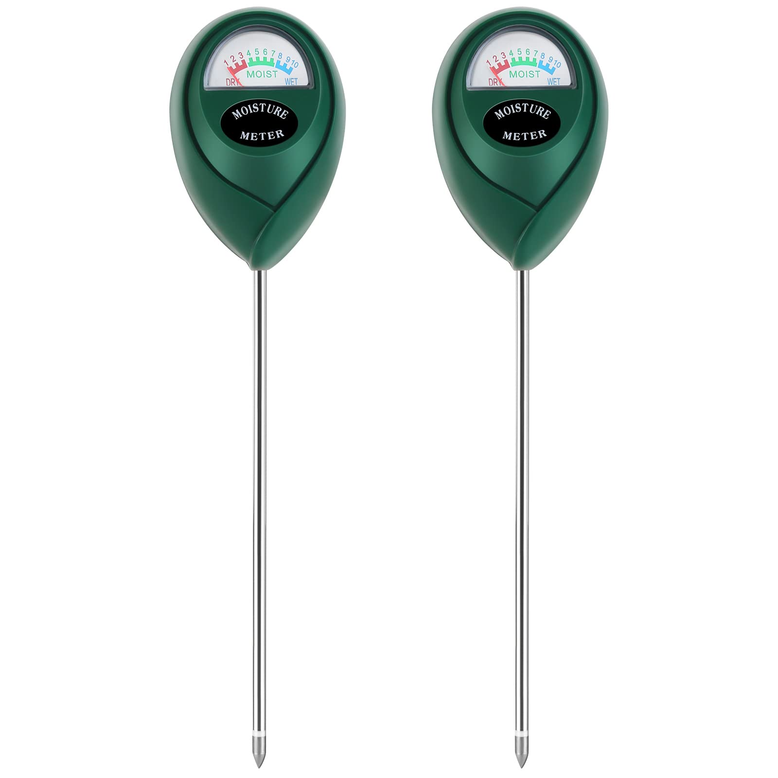 Thlevel plant moisture meter close-up with color dial for quick readings.