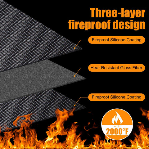 THMINS grill mat fireproof-deck-protection shields your patio from heat damage.