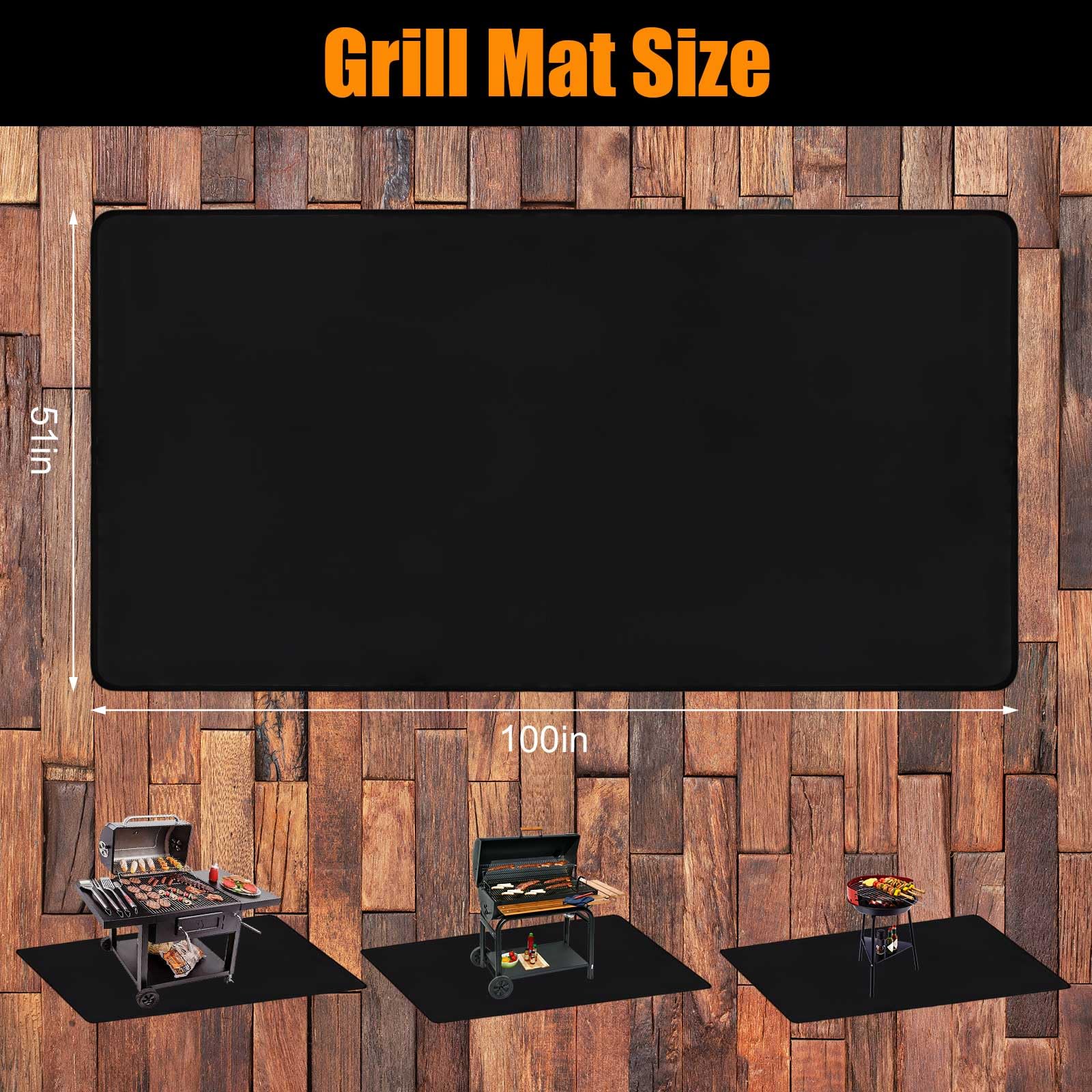 THMINS grill mat versatile-grill-stove-use adapts to grills, smokers, and fire pits.