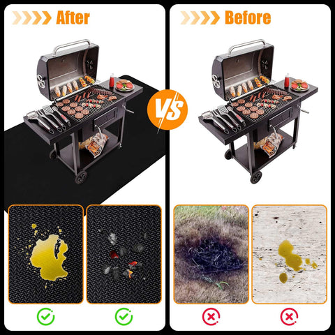 THMINS grill mat waterproof-oilproof-surface cleans easily after cooking.