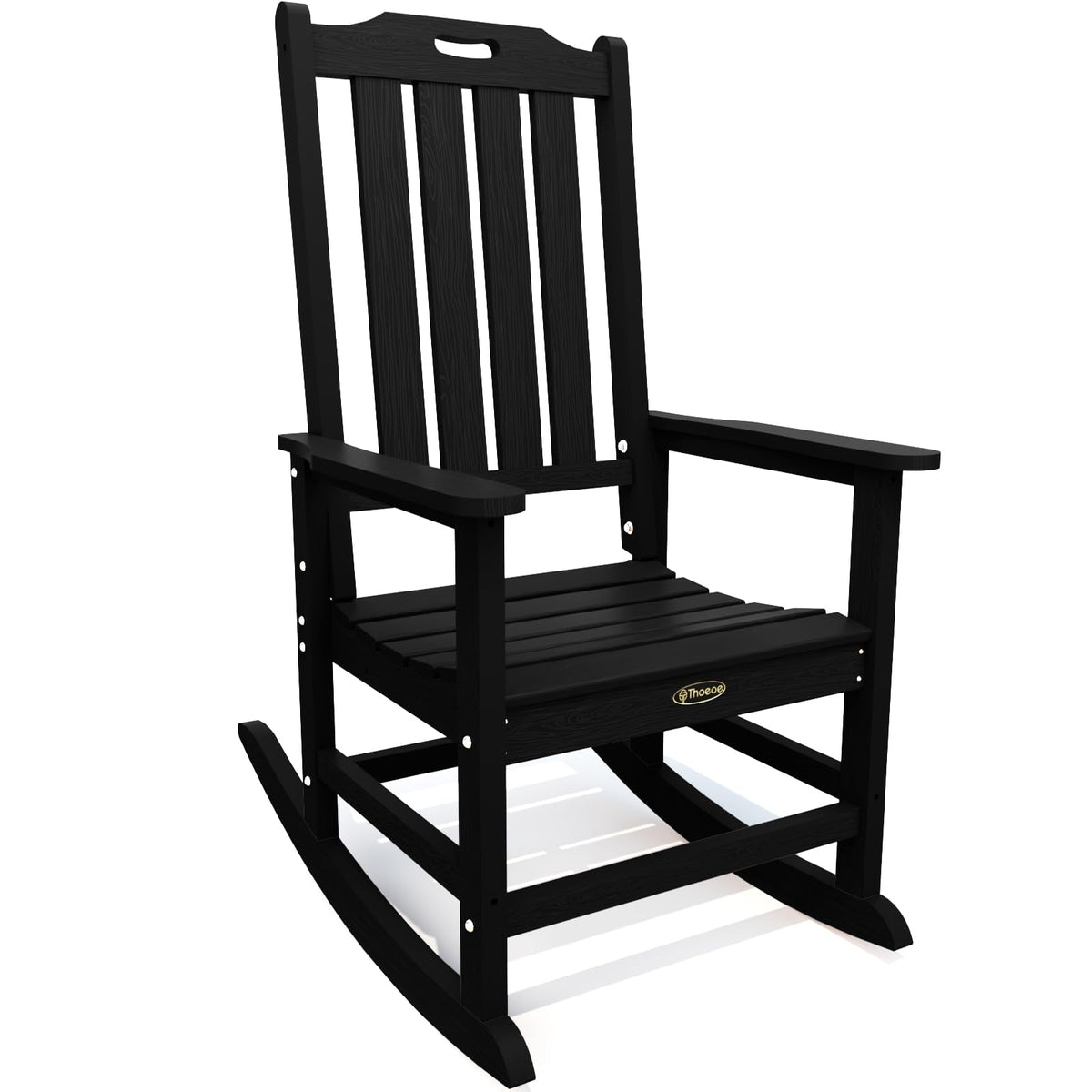 THOEOE oversized rocking chair on patio for relaxed outdoor seating
