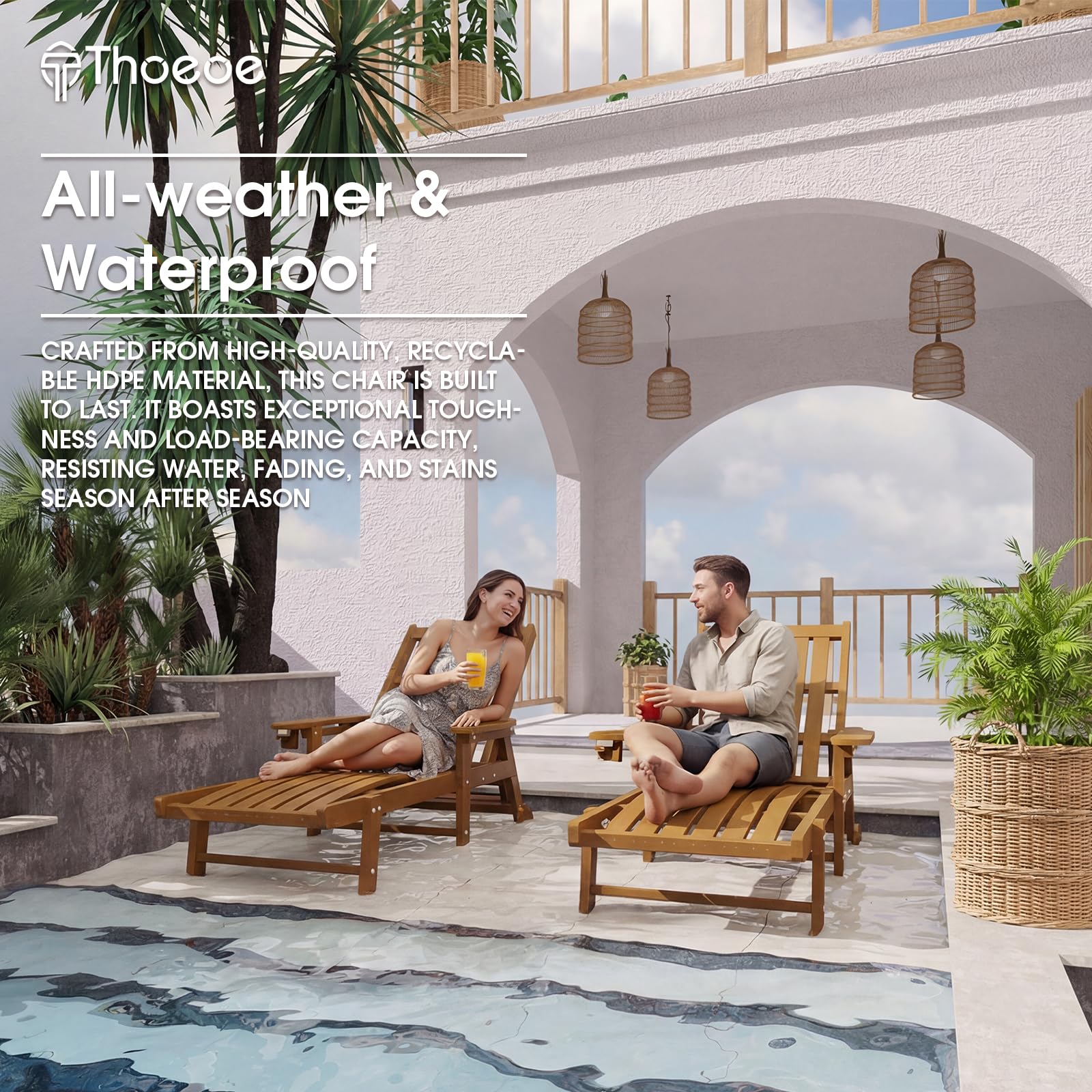 THOEOE 2-year warranty adds peace of mind for outdoor spaces.