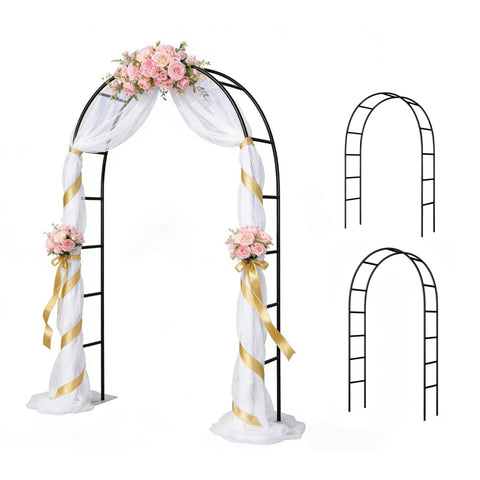 Thorise garden arch full view highlights sturdy iron construction for durable outdoor elegance.