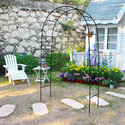 Thorise arch side angle demonstrates versatile design for various garden layouts.