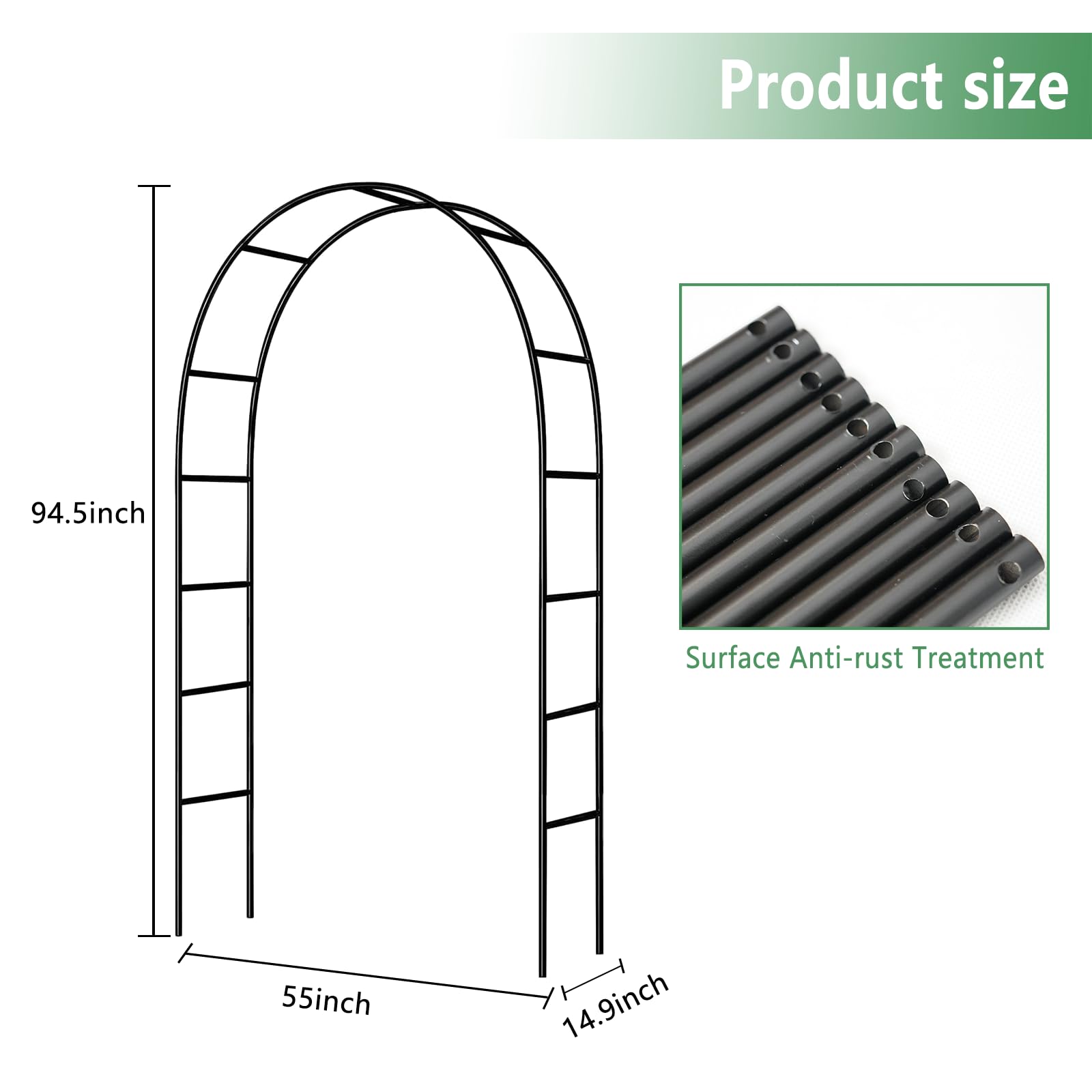 Thorise iron material closeup highlights robust finish suitable for long-term outdoor decor.