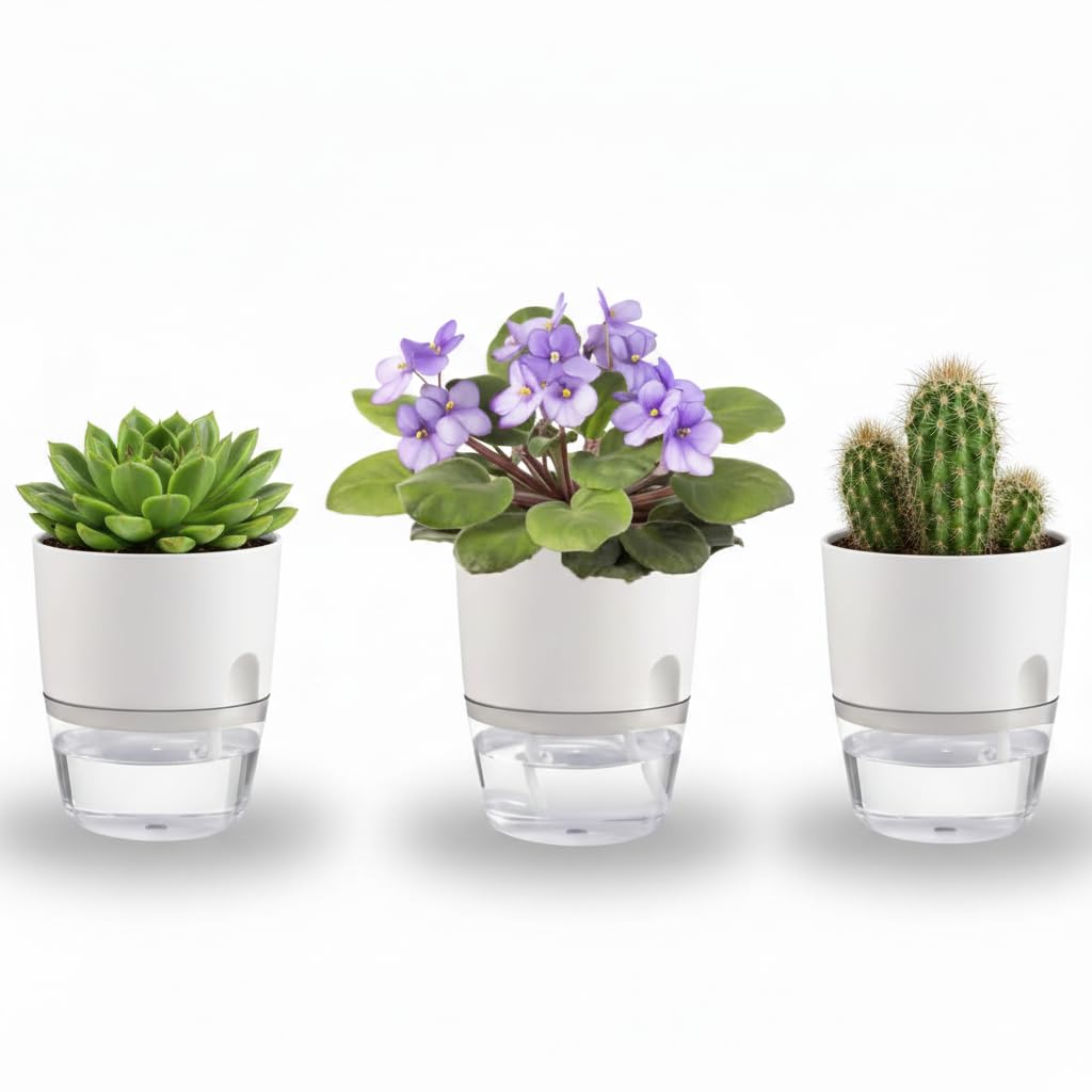 Thorkok self-watering planter with a 3.2-inch opening for easy plant care.