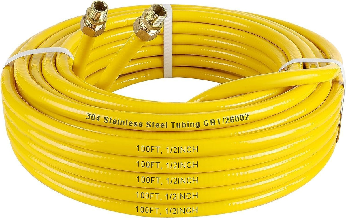 Thoupets CSST gas line 100ft coil for flexible installation.