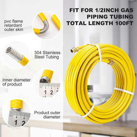 Thoupets CSST gas line inner 12mm ID and outer 16mm OD for precise sizing.