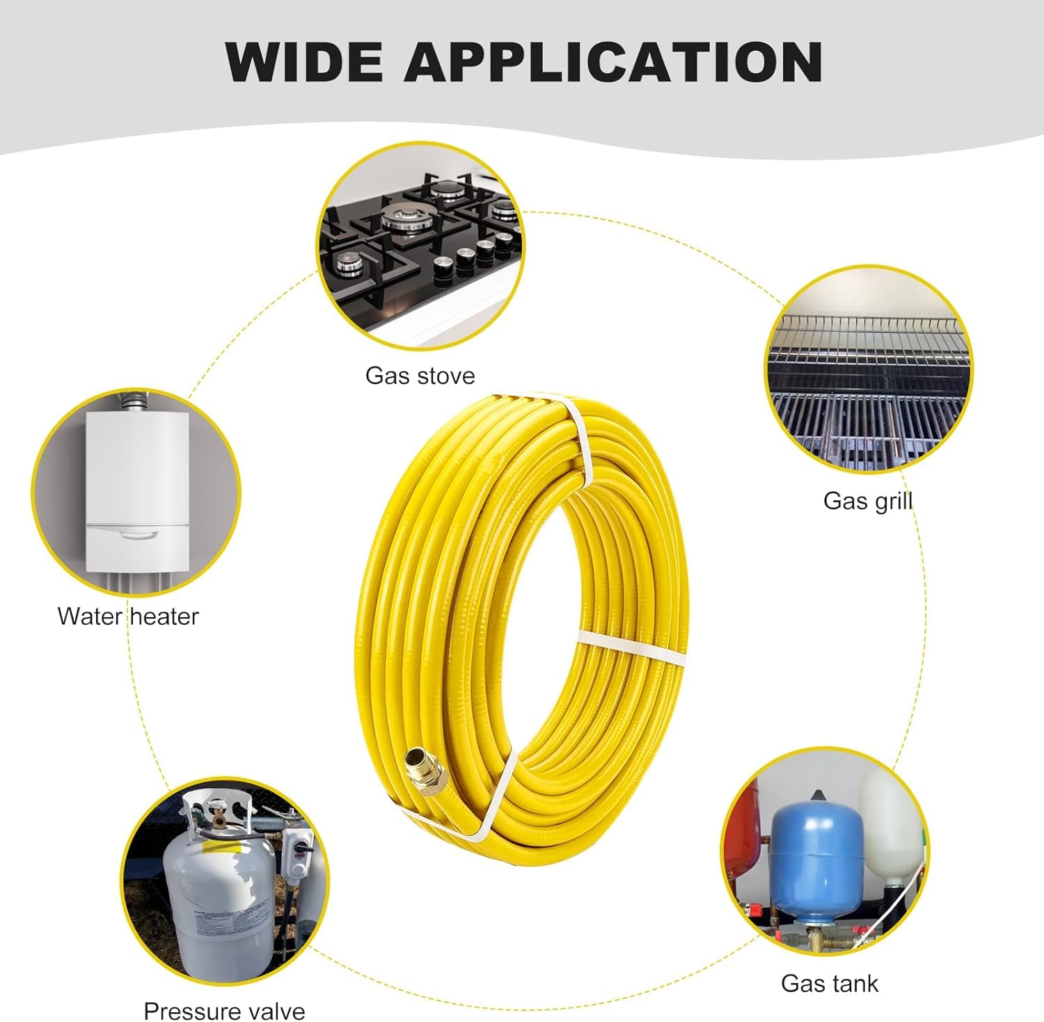 Thoupets CSST line suitable for stove, dryer, water heater and more.